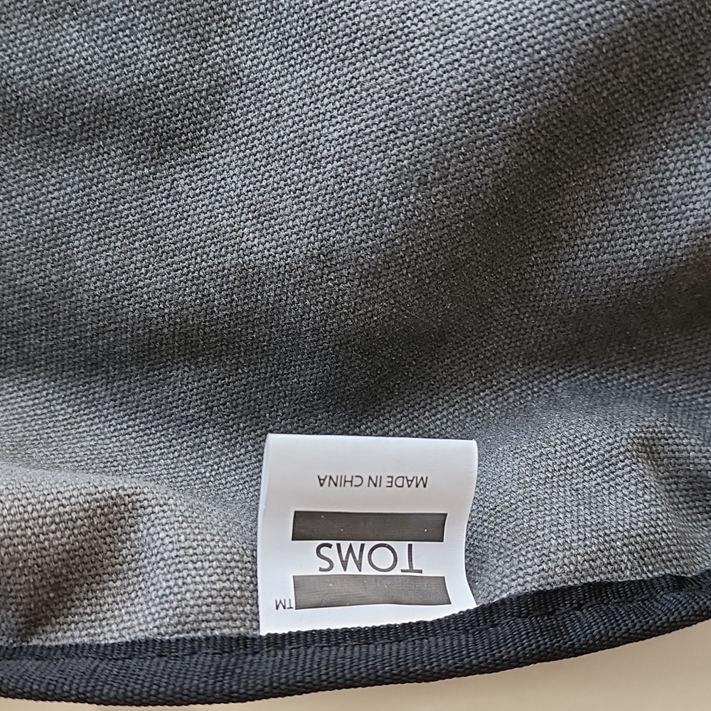 TOMS Shoes Oversized Canvas Bag Cotton Tote Shoulder Purse Gym Travel School - Picture 11 of 16